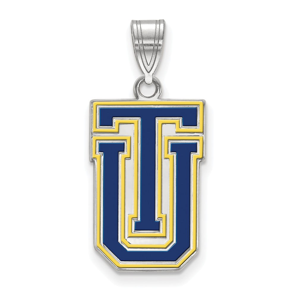 Solid 925 Sterling Silver Official Ohio University Large Enamel Pendant Charm 25mm x 27mm 