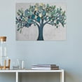 thumbnail image 3 of AVOI Canvas Wall Art - Wall Pictures Artwork for Living Room Tree of Life Blue Gold Leaves Gray Background Paintings Bedroom Dining Room Office Kitchen Home Decor Unframe: 18x12in, 3 of 6