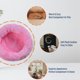 thumbnail image 3 of Cama para hámster, redonda, de terciopelo, cálida, para dormir, para hámster, erizo, ardilla, color rosa, 3 of 6