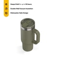 thumbnail image 2 of RTIC 16 oz Ceramic Lined Road Trip Tumbler, Leak-Proof Covered Straw Lid, Olive, 2 of 8