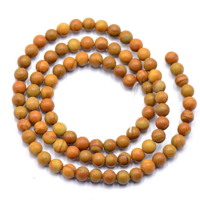 Granos Sueltos De Jasper color Amarillo 4mm 15 '' Gloria Cuentas sueltas de piedras preciosas naturales