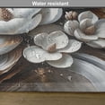 thumbnail image 5 of Ambesonne Brown Place Mats Set of 4, Magnolia on Watercolor Hues, Standard Size, White Dark Grey and Chocolate, 5 of 5
