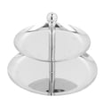 thumbnail image 1 of Bandeja de frutas de acero inoxidable, soporte para magdalenas de autoservicio duradero multifuncional de 2 capas para Hotel en casa, 1 of 5