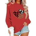 thumbnail image 6 of Busydd Valentine Shirts for Women Fashion Graphic Holiday Sweatshirt for Women Casual Comfy Cotton Long Sleeve Crewneck Women's Sweatshirt XL, 6 of 6