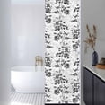 thumbnail image 3 of Black Gray Fruit Window Privacy Film, Vintage Plant Nature Botanical Flower Static Cling UV Sun Blocking Heat Control Window Tint, Non-Adhesive One Way Windows Privacy Cover 17.7''x78.7'', 3 of 7