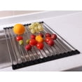 thumbnail image 4 of AAKitchen Over The Sink Multipurpose Roll-up Dish Drying Rack Rolling Dish Drainer Foldable Sink Rack Mat for Kitchen RV Camper Trailers (11.2''Wx17.7''L), 4 of 5