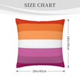 thumbnail image 5 of Lesbian Pride Flag Throw Pillow Cover Cozy Micro velvet 18x18 Inch Pillowcase Cushion Decorative Pillow Case for Car Home Sofa Bed Decor with Hidden Zipper, 5 of 7