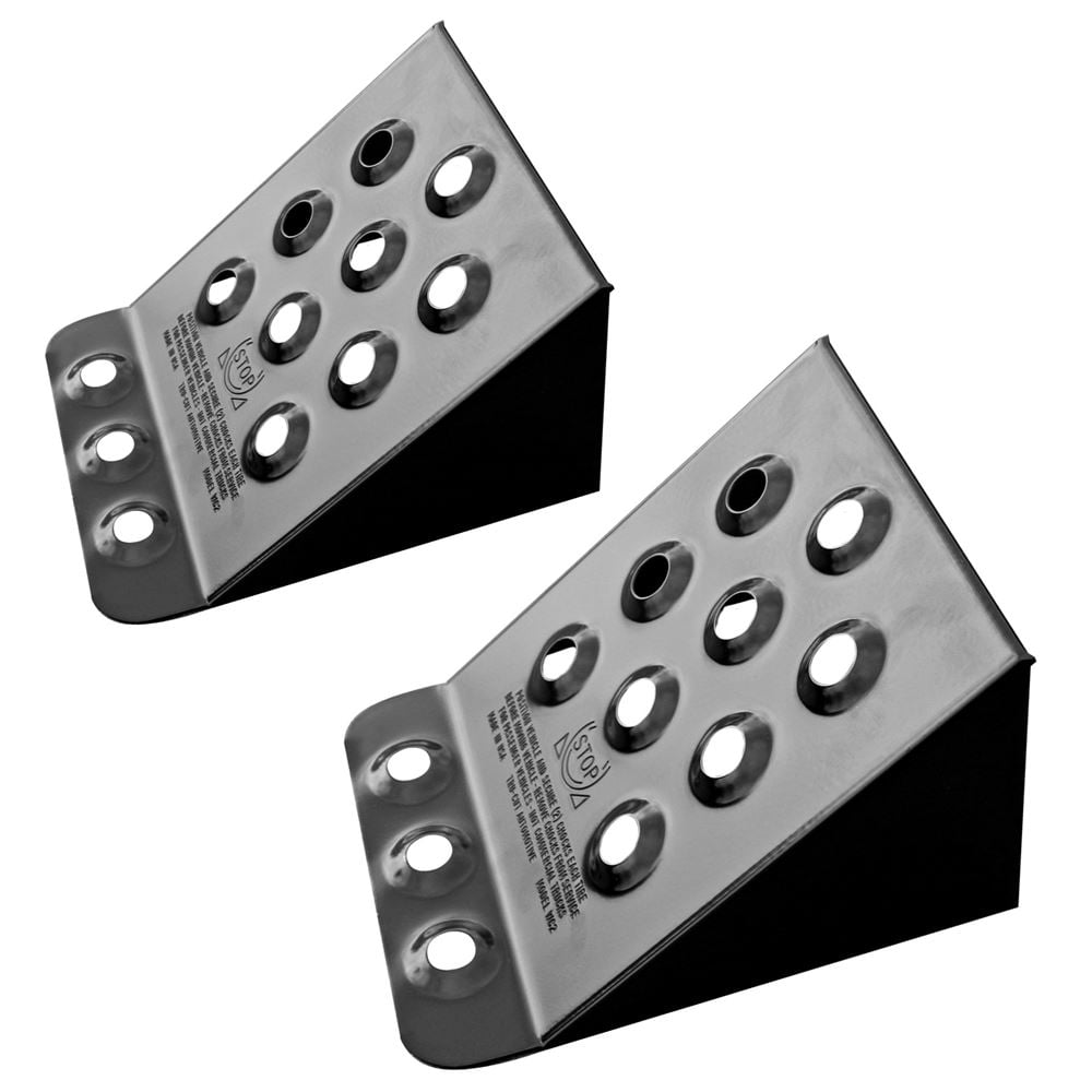Pair of Steel Automotive Wheel Stops for Car, Pickup, or Trailer