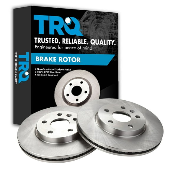 TRQ Front Brake Rotors Set Vented Fits Select 2017-2023 Chevrolet Bolt EV 2011-2019 Cruze 2016 Cruze Limited 2012-2020 Sonic 2016-2019 Volt