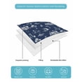 thumbnail image 5 of Quilts Twin Size Bedding Set, Navy Blue Nautical Lightweight Quilted Comforter, Summer Coastal Ocean Beach Coconut Trees Reversible Bedspread Coverlet with Pillow Covers for All Season, 68" x 86", 5 of 7