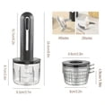 thumbnail image 6 of Electric Garlic Chopper Mini Chopper Food Processor with 4 Cups and 2 Slicers Electric Food Chopper for Baby Foods Kitchen Mincing Pureeing Onion Garlic Chili and Spices, 6 of 6