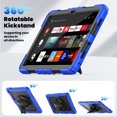 thumbnail image 5 of For Samsung Galaxy Tab A9+/A9 Plus Case 11 inch, 360 Rotating Shockproof Cover with Stand, Screen Protector, Shoulder Strap (2023, SM-X210/X216/X218), Blue, 5 of 7