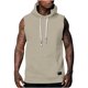 thumbnail image 1 of Blusa sin mangas con capucha para hombre, moda versátil, color sólido, bolsillo, blusa sin mangas con capucha, abrigo de poliéster para hombre, 1 of 5