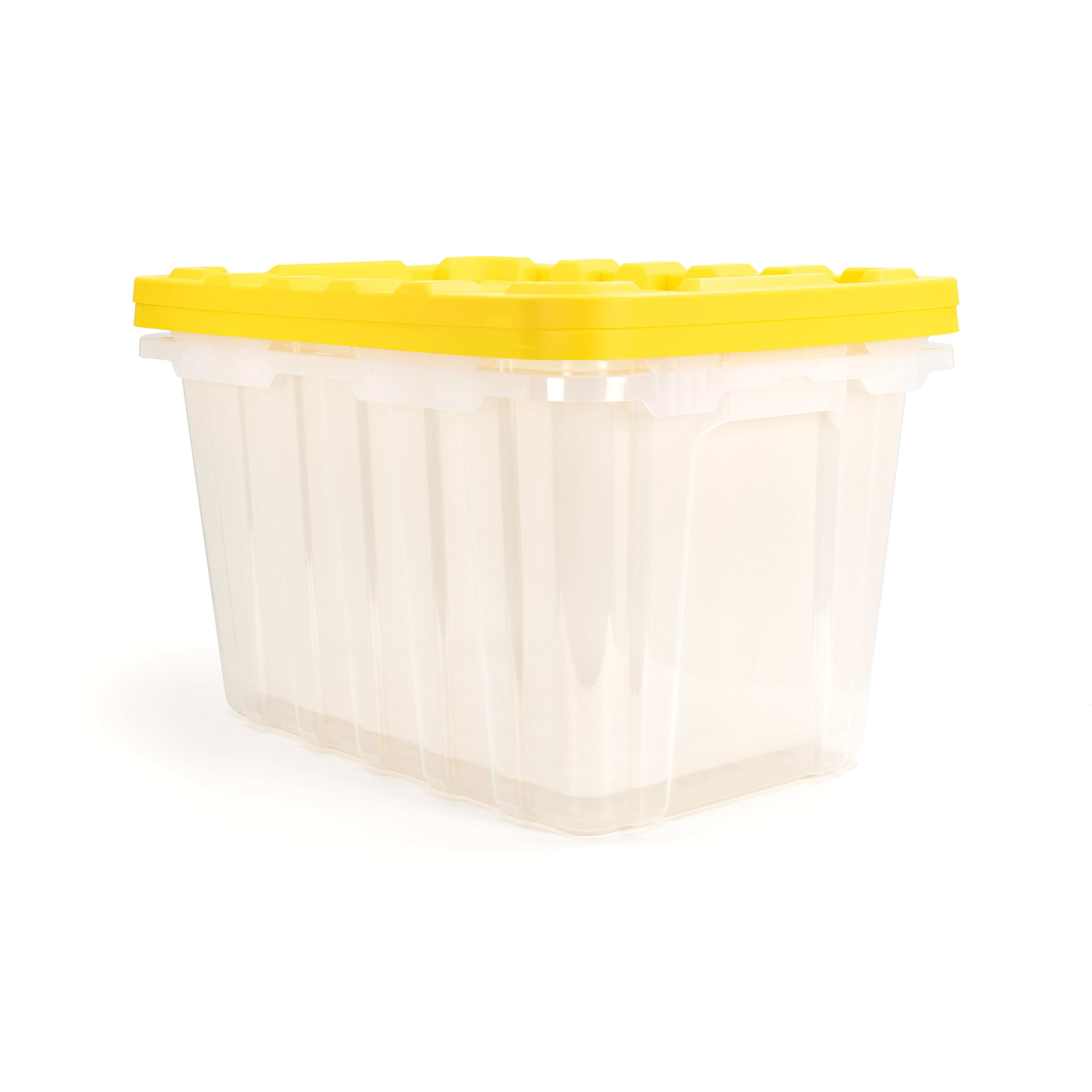 Tuff StoreTM 102L (27 gal.), Heavy Duty - Safety Yellow & Clear