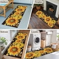thumbnail image 5 of Runner Rug 2'x6', Sunflower Washable Non-Slip Hallway Runner Rugs, Yellow Floral Elegant Pastoral Flowers Watercolor Bedside Rugs Floor Mats Carpet Runners for Kitchen Bathroom Laundry Room, 5 of 8