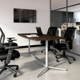 thumbnail image 2 of 72W Office Conference Table with Metal Base in Black Walnut - Engineered Wood, 2 of 6