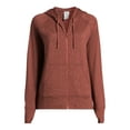 thumbnail image 5 of Athletic Works Women’s and Women's Plus ButterCore Lightweight Zip-Up Hoodie, Sizes XS-4X, 5 of 5