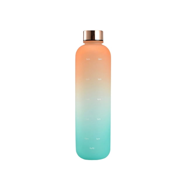 Soidarity Botella de agua de 1000ml, vaso portátil para exteriores, tapa de acero inoxidable, taza para beber, reutilizable, para estudiantes, escuela, Kits de desorden para acampar Rosado azul Soidarity OD028155-08