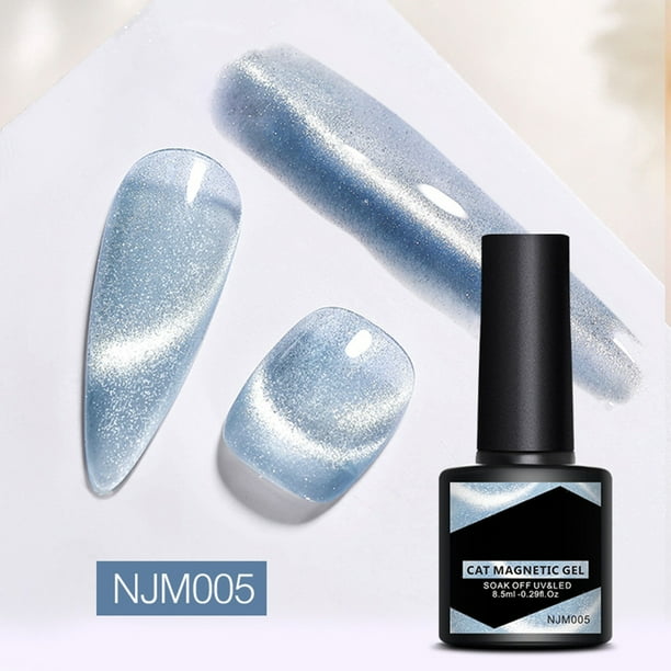 Xihbxyly En venta Esencia de gel en ojos en imán, 8,5 ml, purpurina holográfica, gelatina de color translúcido, esencia de magnético para salón de belleza, bricolaje en casa