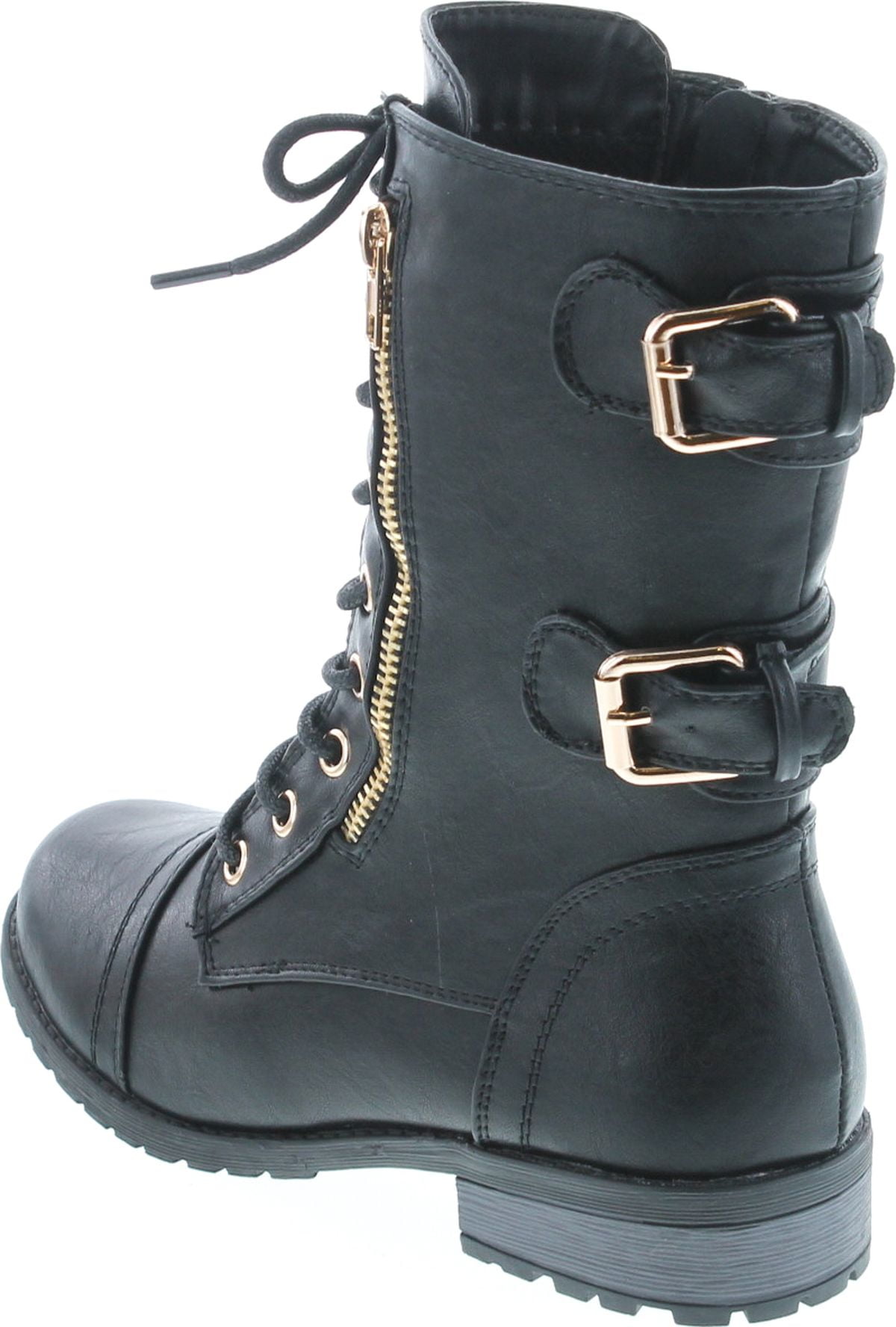 Ankle Boots Thick Sole Buckles 