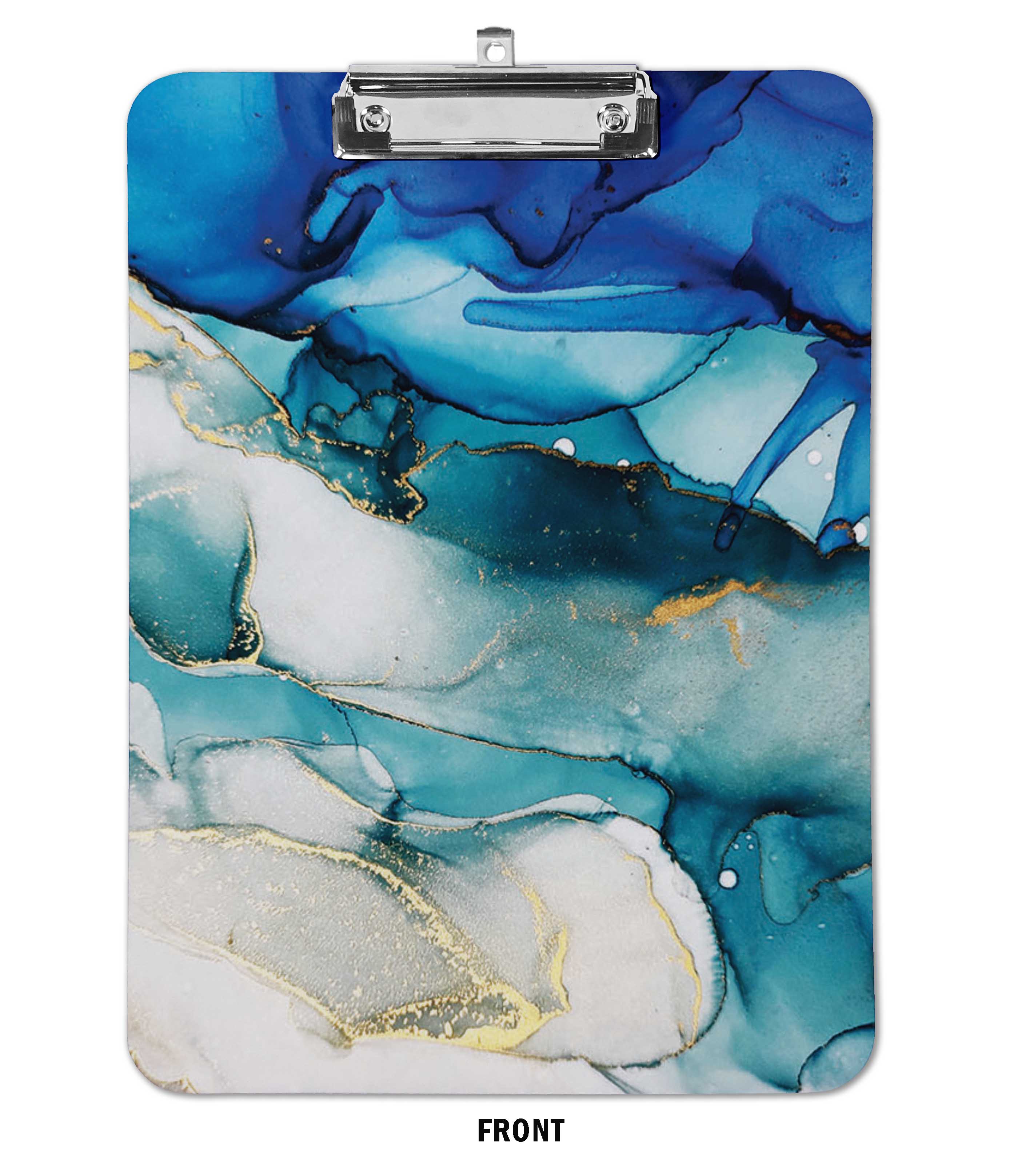 Inkdotpot Dry Erase Double Sided Clipboard Marble Watercolor Printed Paperboard Clipboard With Free Marker & Duster