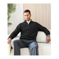 thumbnail image 5 of Fexilor Men's Cable Knit Quarter Zip Pullover Sweater Lightweight Long Sleeve Business Casual Sweaters, 5 of 6