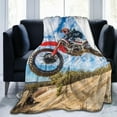thumbnail image 6 of Ultra Soft Blanket Dirt Bike Throws Blanket Plush Fuzzy Lightweight Couch Sofa Bed Warm Cozy Flannel Blanket for Kids and Adults Gift 80"X60", 6 of 6