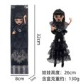 thumbnail image 1 of Figura de acción coleccionable de la temporada 2 de Wednesday Addams, 11 pulgadas, 9 articulaciones, traje premium de lunares., 1 of 5