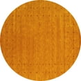 thumbnail image 1 of Ahgly Company Indoor Round Abstract Yellow Contemporary Area Rugs, 3' Round, 1 of 4