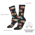 thumbnail image 4 of Daiia Retro Video Game Print Crew Socks – Soft Breathable Long Socks for Men & Women, Moisture-Wicking & Comfortable Daily Wear Socks, One-Size Fits Most (US 5-11), 4 of 6