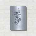 thumbnail image 3 of Luxe Metal Art 'Floral Blue' by Incado, Metal Wall Art, 12"x16", 3 of 9