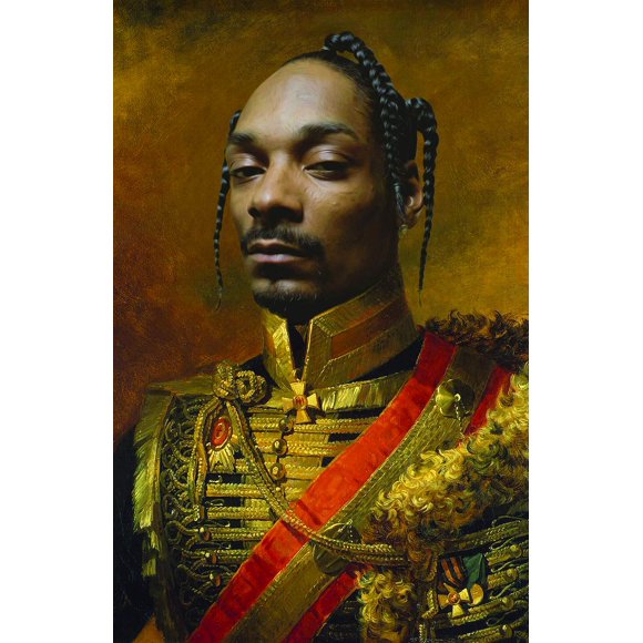 Rapper - Funny Celebrity Art Poster - Faux Oil Painting Print - Novelty Hip Hop Pop Culture Artwork - Rap Gift