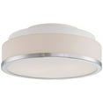 thumbnail image 4 of Possini Euro Design Mavis Modern Ceiling Light Flush Mount Fixture 10 1/4" Wide Chrome 2-Light White Opal Glass Shade for Bedroom Kitchen Living Room, 4 of 6
