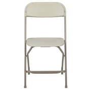 Flash Furniture Hercules Series Plastic Folding Chair White - 10 Pack 650LB Weight Capacity Comfortable Event Chair-Lightweight Folding Chair