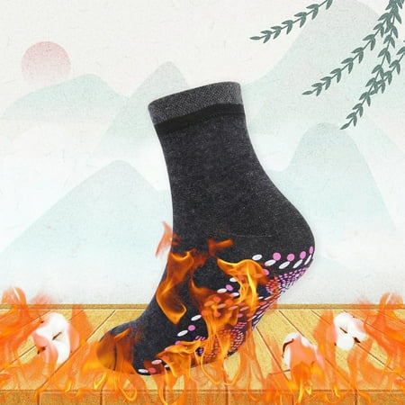 

Lingouzi Self-heating Socks Comfortable Elastic And Durable Massage Warm And Cold-proof Cotton Socks Winter Outdoor Hiking Skiing Heating Socks Women Men