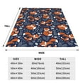 thumbnail image 3 of Bixox Fleece Blanket Cute Foxes Pattern Super Soft Double-Sided Microfiber Flannel Blanket for Sofa, Bed, Couch, Suitable for All Seasons -, 3 of 5