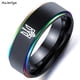 thumbnail image 1 of AsJerlya-anillo Emble Nacional de Ucrania para hombres, Cosplay de Anime, anillos de nube, acero inoxidable, ataque a los Titanes, alas de la libertad, bandera, 1 of 3