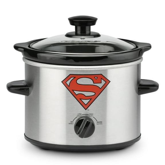 DC Comics Superman 2-Quart Slow Cooker, Silver