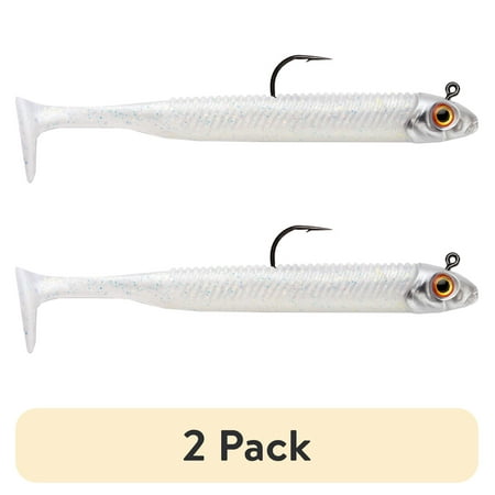 (2 pack) Storm 360GT Searchbait Minnow 4.5 Fishing Lure 1/4 oz Pearl Ice 1 Rigged/2 Bodies