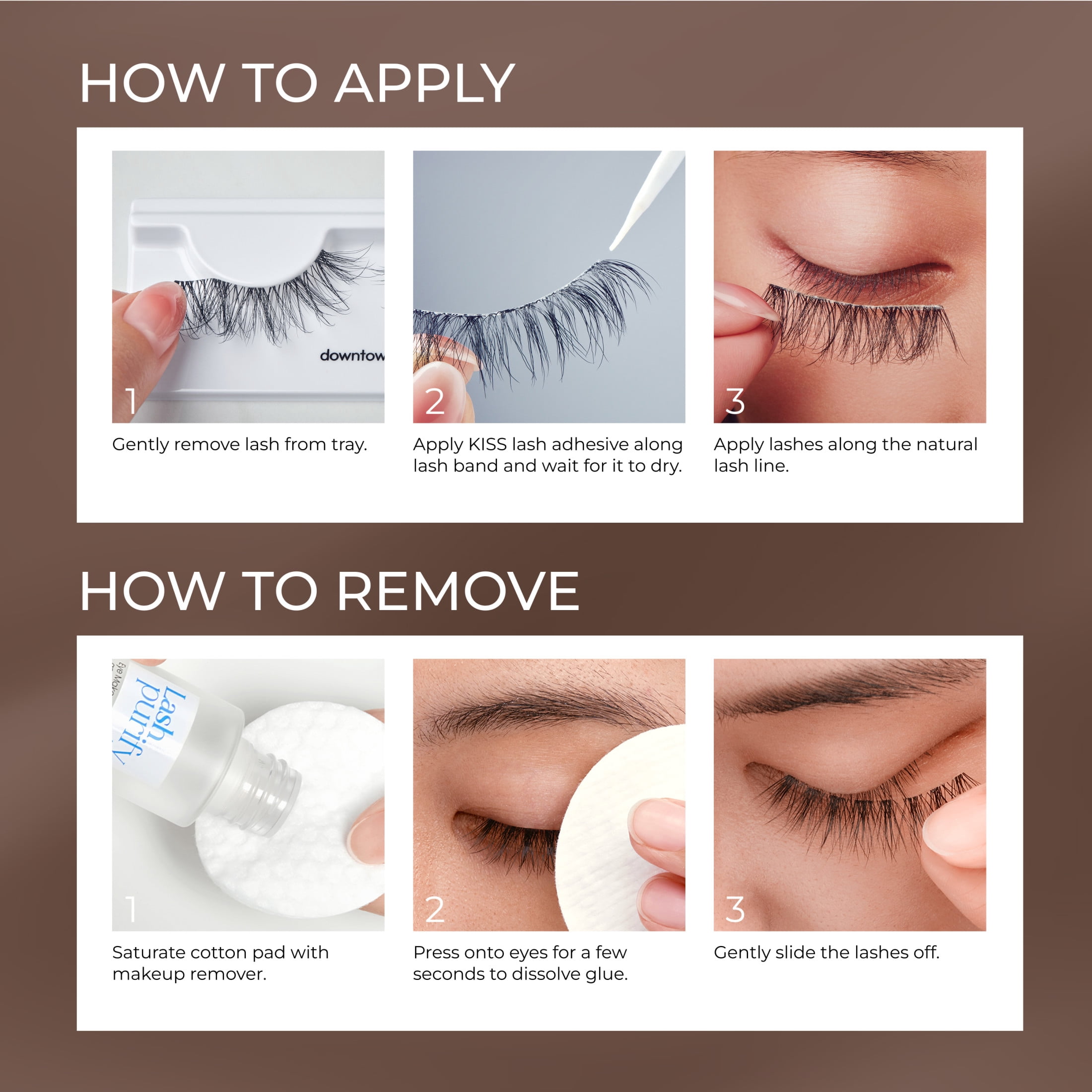 (2 pack) Kiss Lash Couture Naked Drama False Eyelashes Multipack, Style ‘Ruffle’ - 4 Pairs