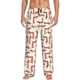 thumbnail image 1 of Fotbe Dachshund Dog Pantalones de Pijama para Hombre, Pantalones de Dormir, Pantalones de Casa con Cintura Ajustable y Bolsillos-3X-Large, 1 of 6
