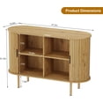 thumbnail image 2 of EastVita 47 in Mid Century Modern Sideboard Buffet Cabinet with Sliding Doors and Adjustable Shelves Accent Storage Cabinet, 2 of 8