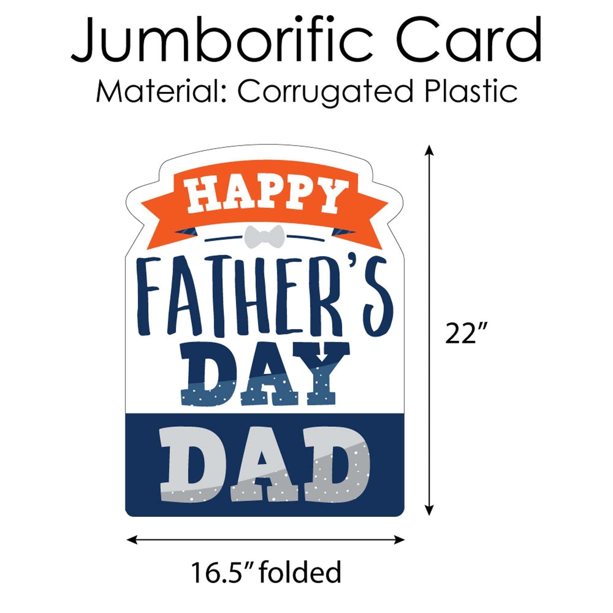 Big Dot of Happiness Happy Father's Day - We Love Dad Giant Greeting Card - Big Shaped Jumborific Card