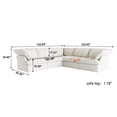 thumbnail image 3 of Sdorens Modular Sectional Sofa,Modern Corner Linen Sofa Fabric Couch Free Combination Sofa,5-Seat Sofa for Living Room,White, 3 of 14