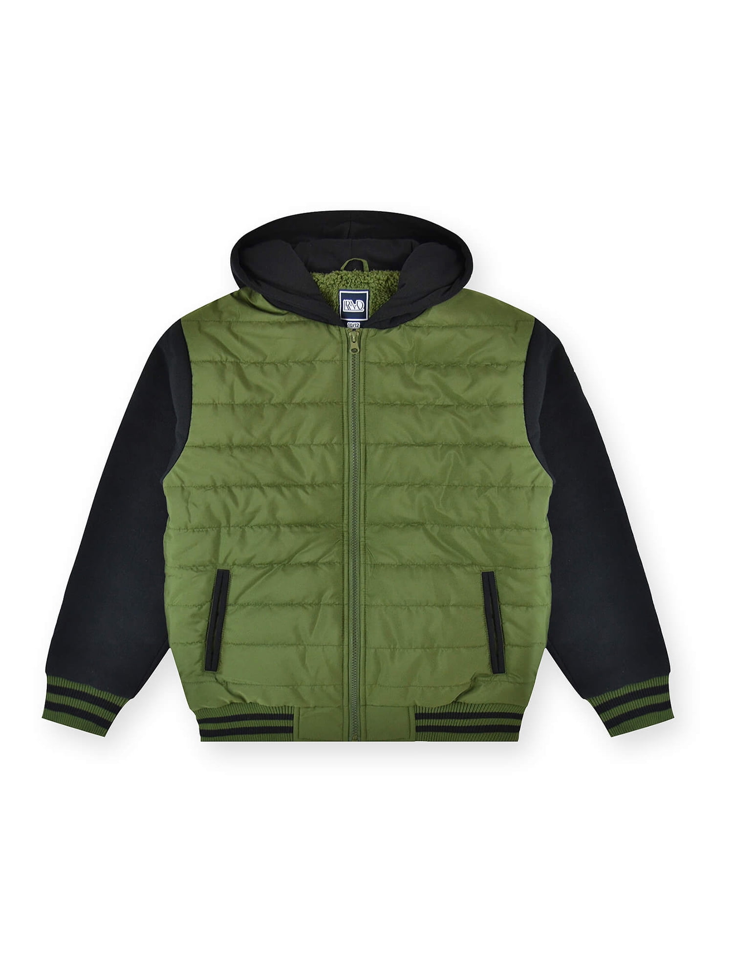 RND Boys' Varsity Jacket and Vest with Sherpa Lining (Little Boys