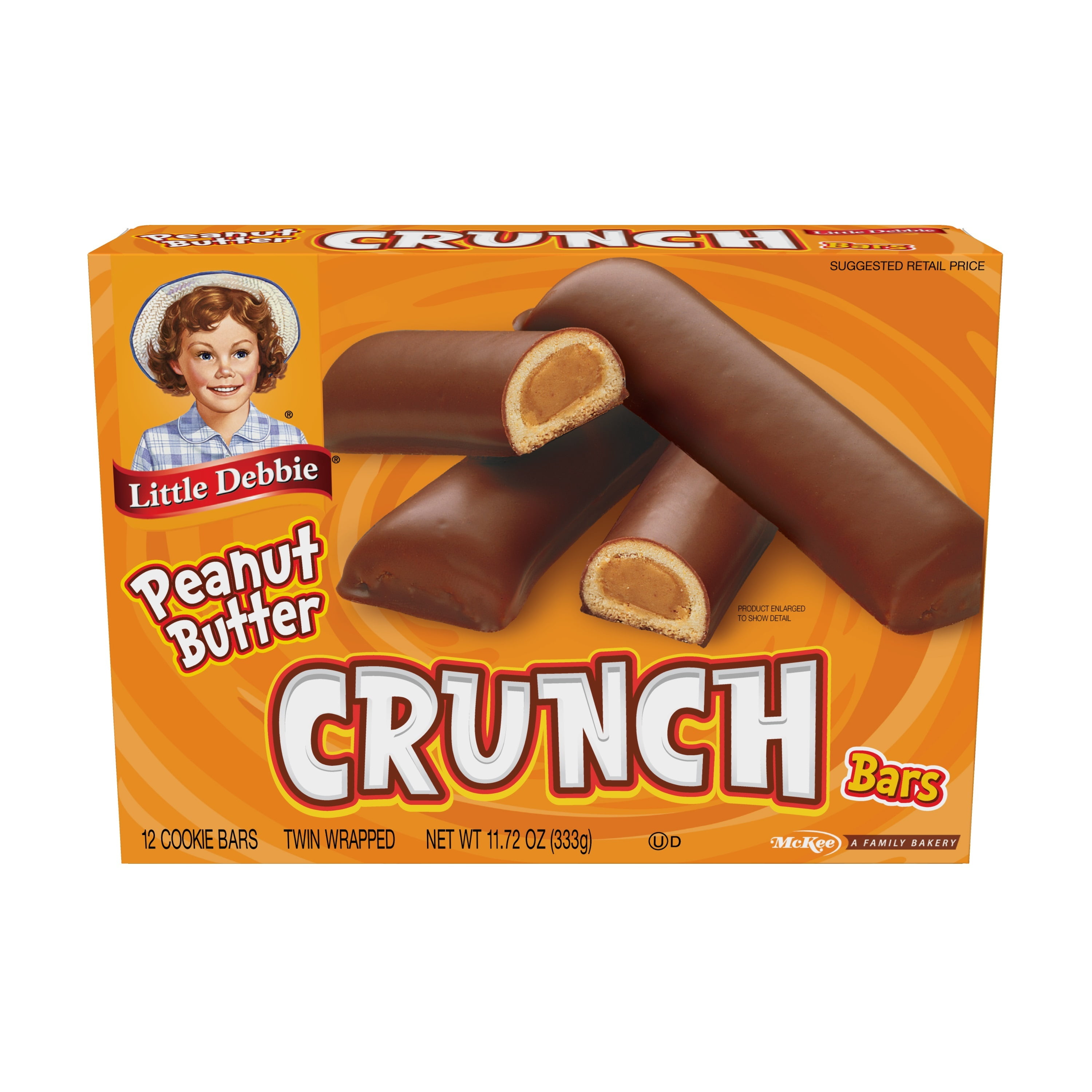 (3 pack) Little Debbie Peanut Butter Crunch Bars, 11.72 oz (12 count)