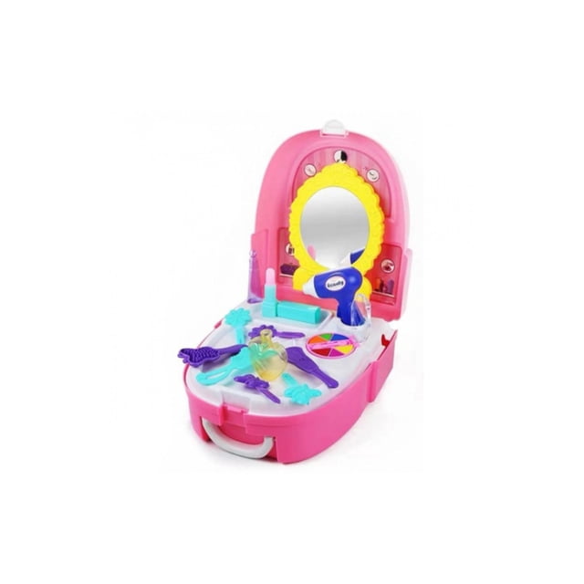 Maletin de Juguete para Niños The Baby Shop T374434 Juego de Belleza 19 Accesorios Rosa -