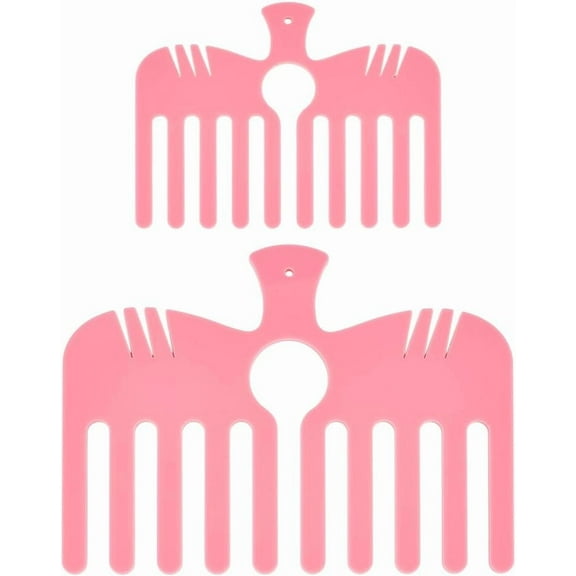 2 Size 5/6.8 Inch Pink Maker Comb Ribbon Maker for Gift Bows Hair Bows Wristlet Corsages Home Decorations Holiday Wreaths DIY Projects and Crafts Tool for DIY