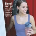 thumbnail image 3 of Hamilton Beach Personal Blender for Smoothies with Travel Lid, 14 oz, Tranquil Blue, 3 of 9