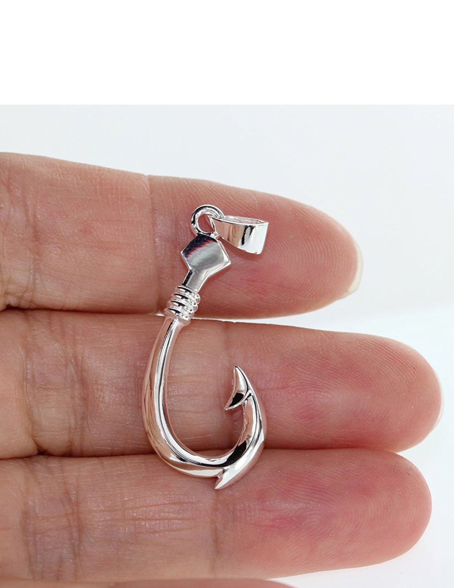 R.H. Jewelry Sterling Silver Hawaiian Fish Hook Pendant